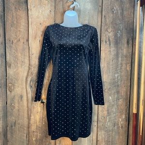 H&M Black Velour Bodycon Mini Dress - Size Small -NWT